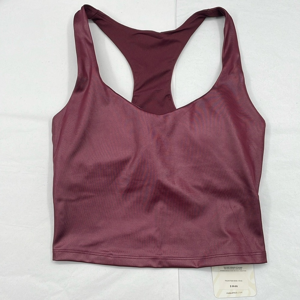 Fabletics Set Anywhere Shine Built-In Bra Tank. XXS. NWT.